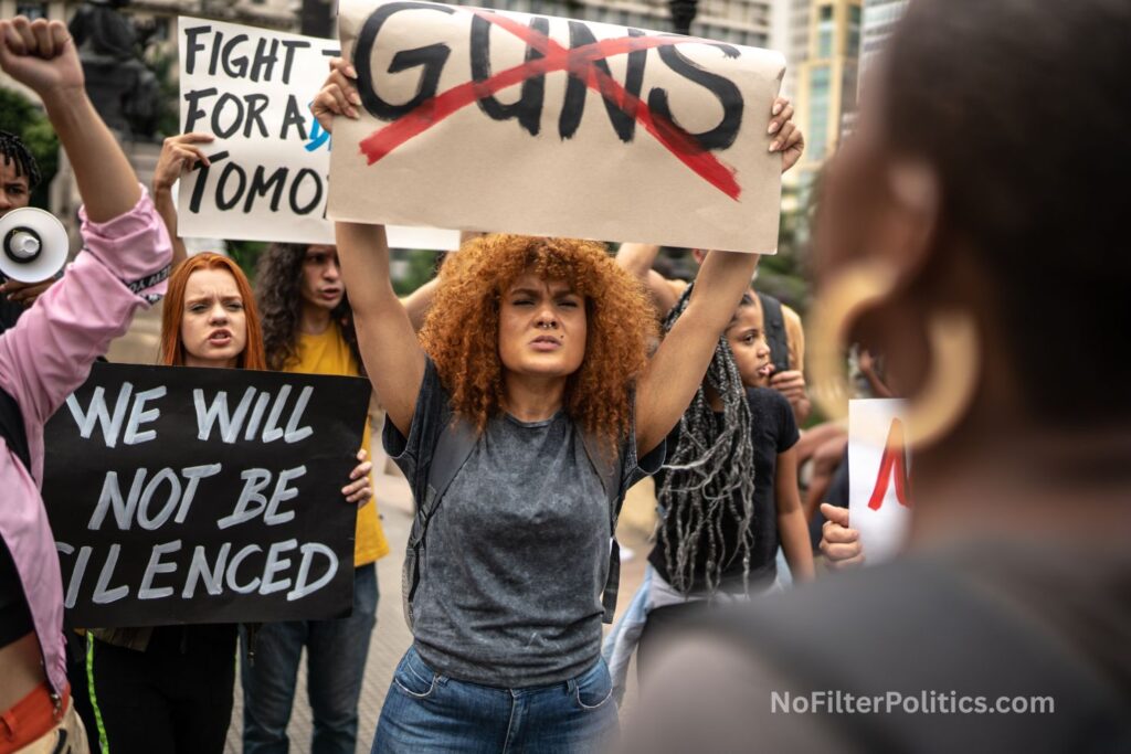 Gun protestor