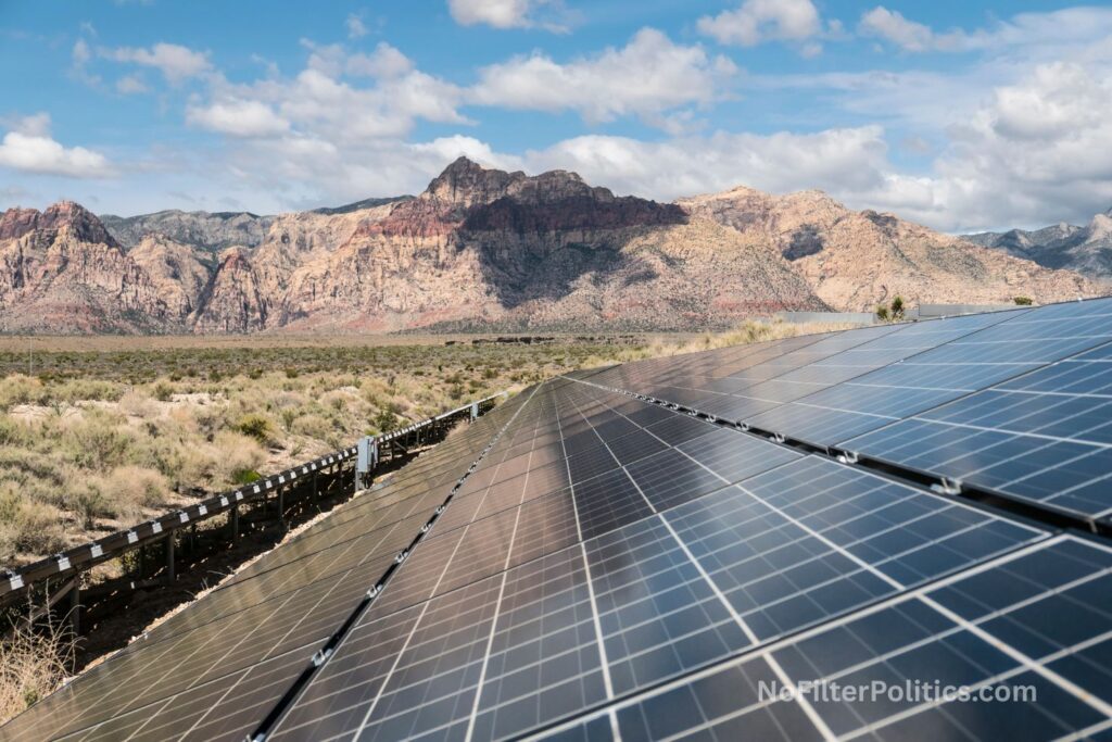 Solar Power Panels at Red Rock Canyon National Conservation Area